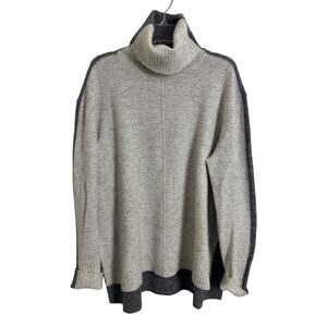 Athleta Merino Wool Blend Oversized Transit Colorblock Sweater Size Small Fuzzy